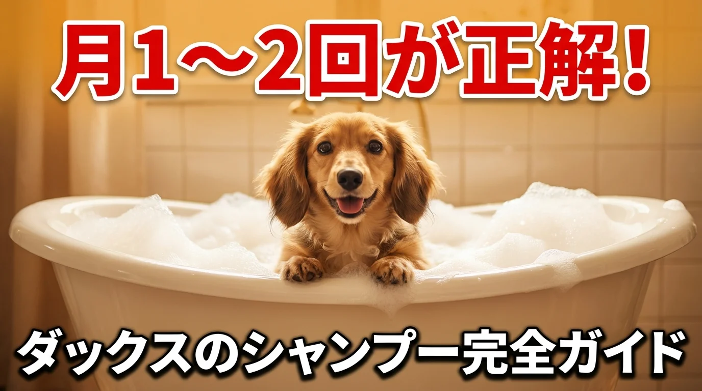 ダックスフンドのシャンプー完全ガイド｜正しい頻度と自宅でのお風呂の入れ方